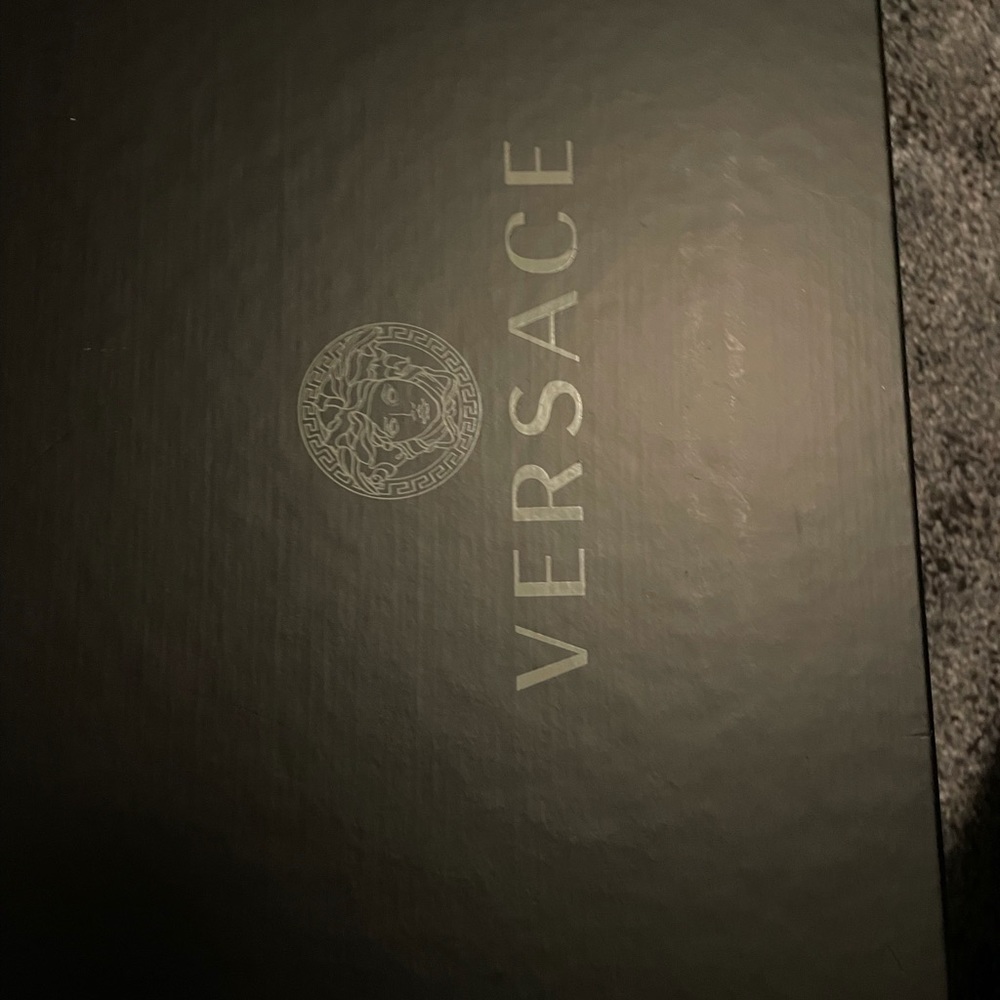 VERSACE Denim Cotton  SLIDES Flat SANDALS - Picture 6 of 7